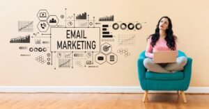 Woman Email marketing