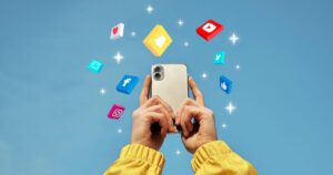 social media concept with smartphone