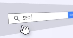 SEO typed on a Search Bar