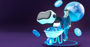 Money in Metaverse D Illustration